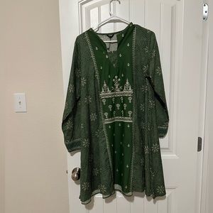 Sapphire Pakistani frock style kurti with embroidery